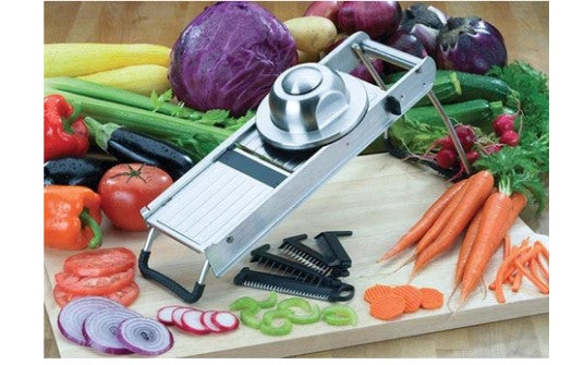 Winco MDL-18 Mandoline Slicer Set With Built-In Blades