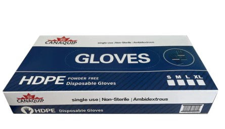 Canaquip Food Grade HDPE Gloves (M/L/XL) - HDPEG - 500 pcs/box